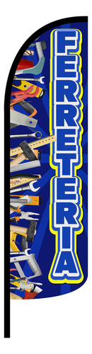 Bandera Publicitaria Ferreteria Truper.completa (4 X 1 Mts). Ferreteria Amarilla