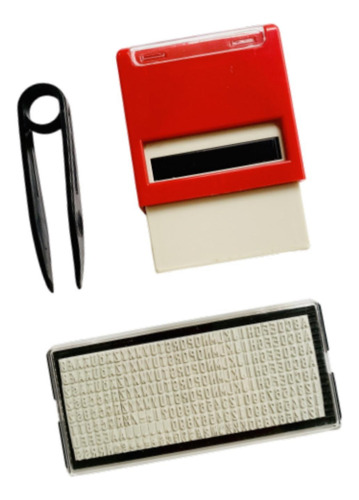 Auto -tinto Definir Selos De Impressão 14mmx38mm Vermelho
