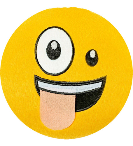 Almofada Emoji Pelúcia Bordada Whatsapp Avulsa 28cm X 28cm Cor 0032