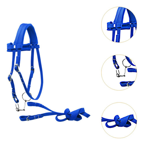 Brida De Caballo Con Rienda, Cuerda Para Montar A Azul