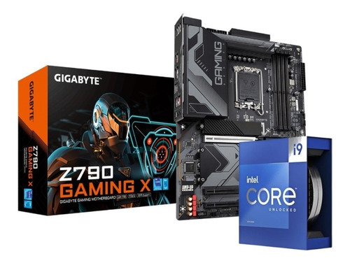 Kit Intel Core I9 13900k 13ª + Gigabyte Z790 D5 + 32gb Dd5 Cor Preto