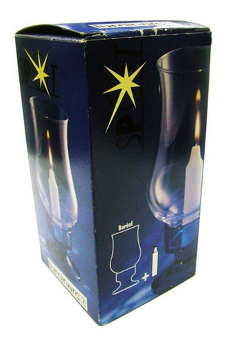 Imagen 2 de 2 de Candelabro Luminarc Bicolor Saphir Contra Viento Con Vela