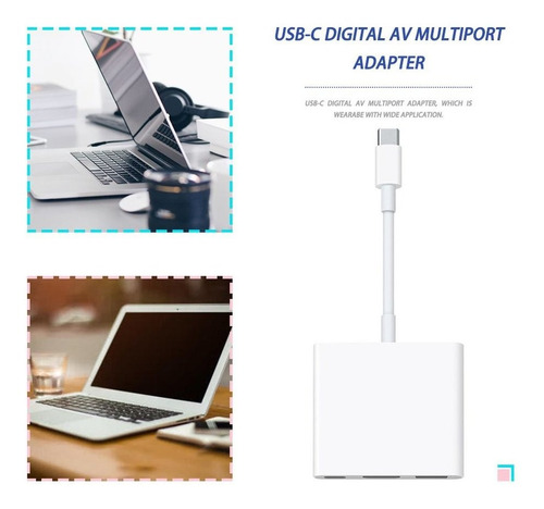 Adaptador Multiporta Usb C Digital Av Para Apple