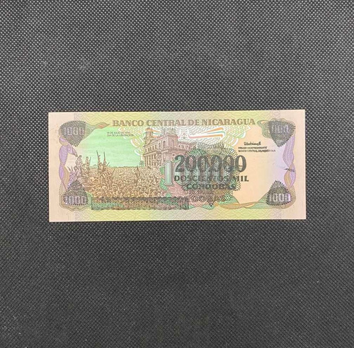 Imagen 3 de 4 de Nicaragua - 1000 | 200000 Cordobas - Año 1985 - P #162
