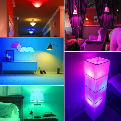 Lampada Musical Caixa Som Bluetooth Led Rgb Com Controle E27