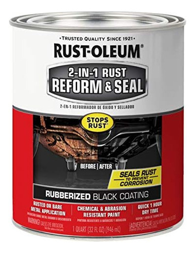 344763 Automotive 2-in-1 Rust Reform & Seal, Quart, Bla...