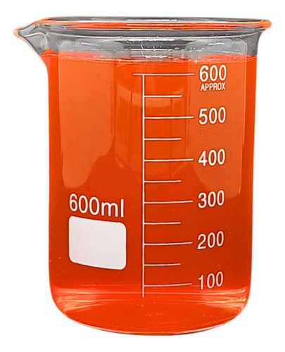 Kit 10 Copo Becker Vidro Boro Graduado 600ml Forma Baixa