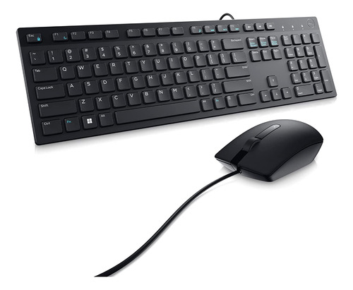 Teclado Y Mouse Con Cable De Dell - Km300c, Negro