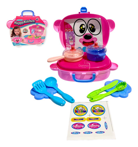 Brinquedo Kit Cozinha Maleta Comidinhas Chefe Menina C/ Alça