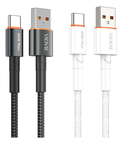 Cable Tipo Usb- C 1.2m Blanco De Carga Rápida (66w Output)
