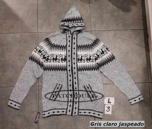 Imagen 4 de 7 de Sweater Campera Pullover Lana Alpaca Capucha Talle L (large)