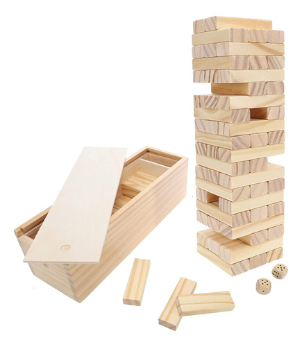 We Games Torre Apilable De Bloques De Madera, Juego De Apila