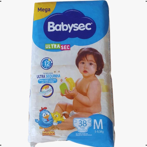 Fralda Babysec Mega M 38 Unidades Médio (m) Sem Gênero