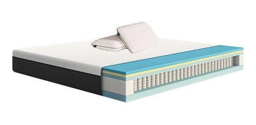 Colchón Emma Hybrid Matrimonial Memory Foam + Dos Almohadas