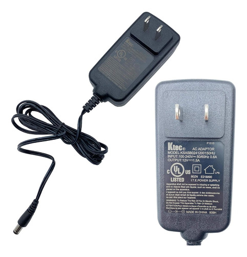 Adaptador De Corriente Ktec  12v A 1.5a 24w