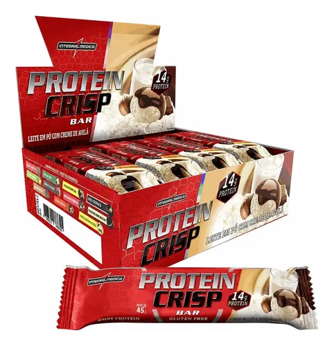 Barra Protein Crisp Bar Caixa C/ 12 Integralmedica
