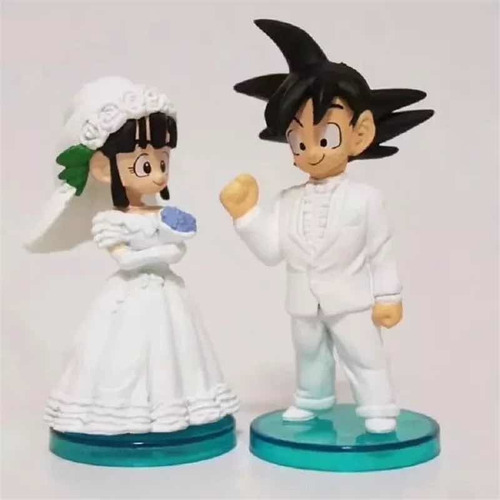 Goku Y Milk Figuras De Boda Para Pastel (Usado)