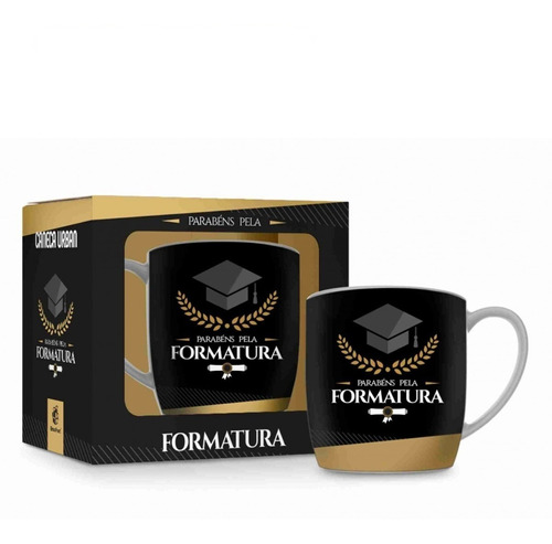 Caneca Porcelana Personalizada Parabéns Pela Formatura 360ml