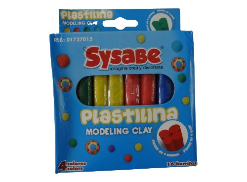 Plastilina Sysabe ( 04 Colores - 16 Barras )