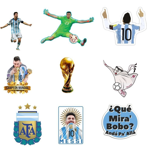 Stickers Calcos De Vinilo Autoadhesivo Messi Mundial Qatar