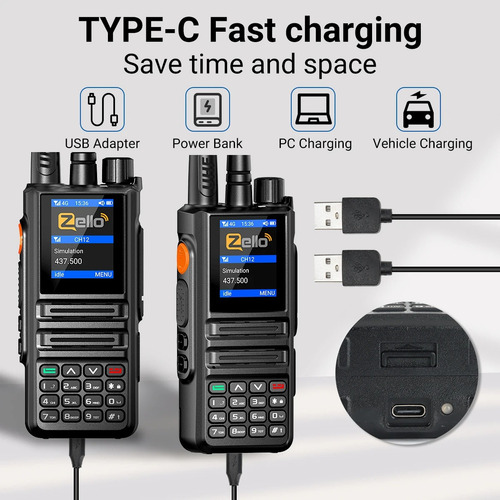 Abbree Gp-889 Rádio Analógico Uhf E 4g Poc Wi-fi E Bluetooth