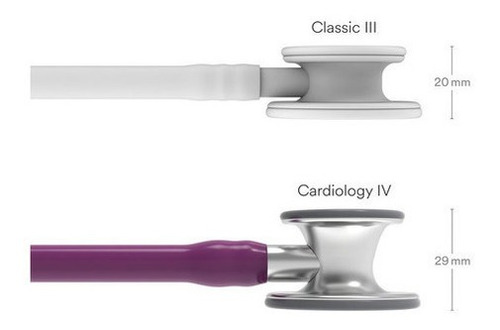Imagen 5 de 5 de Fonendoscopio 3m Littmann Cardiology Iv 6156 Ciruela