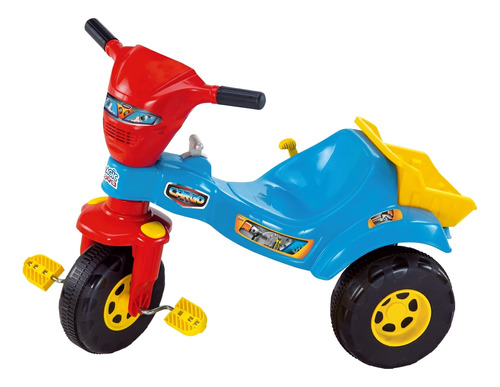 Triciclo Infantil Tico Tico Cargo Vermelho E Azul Magic Toys