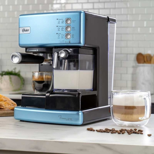 Cafetera Espresso Oster Em6603cc 15 Bares (marfil) Color Azul celeste