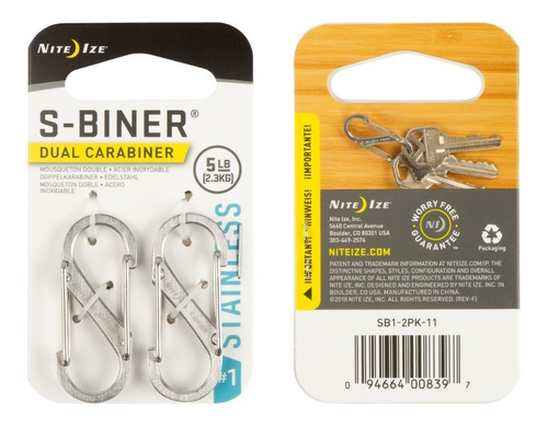 Mosquetón 2pack Nite Ize® S-biner® Dual Carabiner En Acero