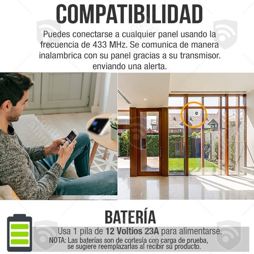 Imagen 4 de 9 de Sensor Vibracion Ventanas Paredes Muro Sistema Alarmas Para Casa Impacto Ruptura De Vidrios Negocio