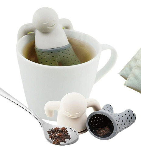 Hombrecito Colador Infusor De Te Mr Tea Silicona Para Taza