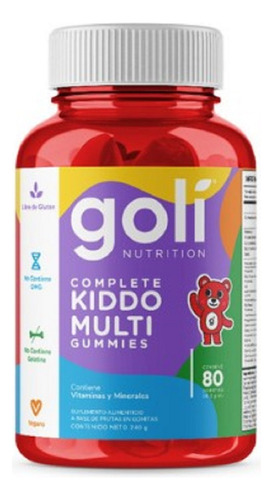 Goli Nutrition Complete Gomitas Kiddo Multi 80 Gomitas