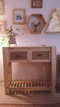 Comprar Mueble Recibidor De Madera, Con Detalles En Arpillera