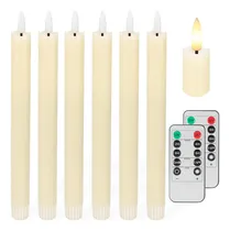Comprar Velas Cónicas Sin Llama Con Mecha 3d, Velas Led De Cera Real