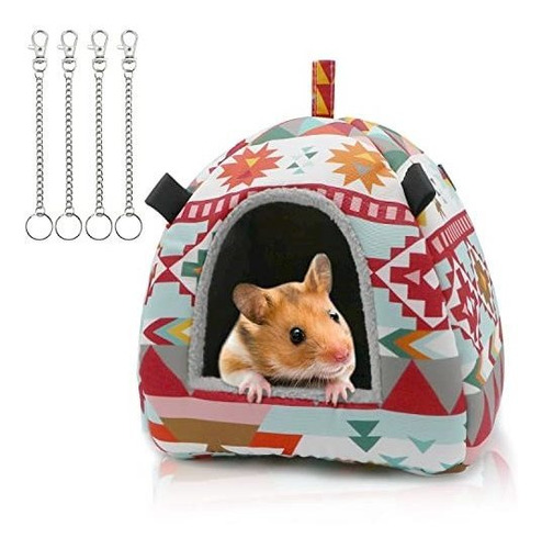 Cama Invierno Hamster Gerbil Rata Ardilla Jaula (m, Rosa)