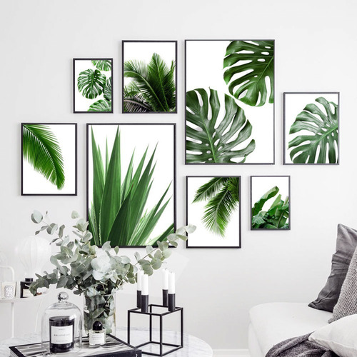 Cuadros Decorativos Modernos Plantas Tropicales X8