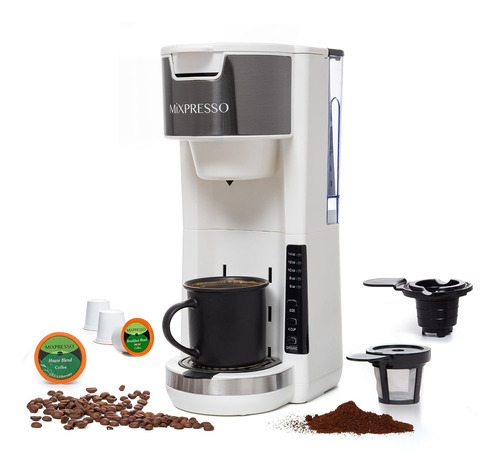 Mixpresso Single Serve 2 En 1 Coffee Brewer K-cup Pods Comp