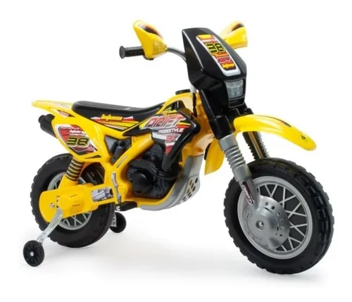 Moto Cross Eléctrica Infantil Injusa Thundermax Amarillo