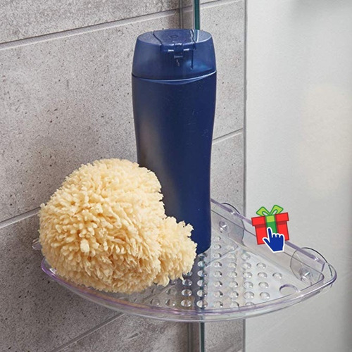 Set X 3 Estante Esquinero Plástico Ventosas Organizador Baño