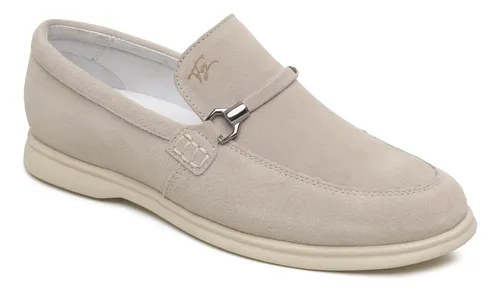 Sapato Mocassim Masculino Couro Legitimo Camurca