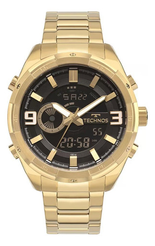 Relógio Technos Masculino Digitech Dourado Yxd0645aaa/1p