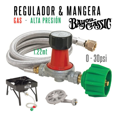 Regulador De Gas Y Manguera De Alta Presión