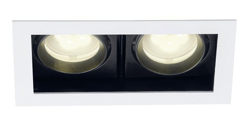 Imagen 1 de 7 de Lámpara Doble Cardan Blanca + 2 Bombillos Gu10 Luz Cálida