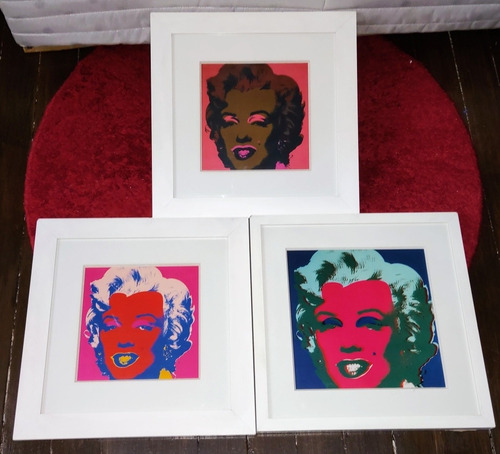 3 Quadros Marilyn Monroe Baseado Em Díptico Marilyn