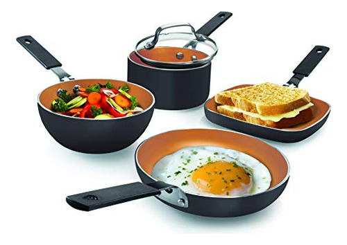 Set De Cocina Gotham Steel Mini Stackmaster 5 Piezas: