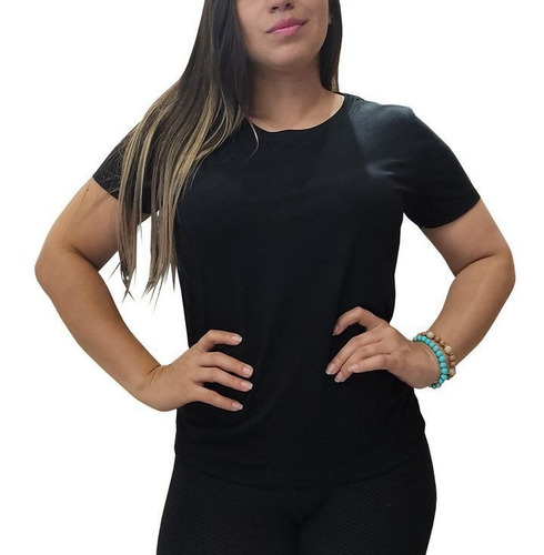 Camiseta Hering Feminina Preto 0241n1007s 100% Algodão