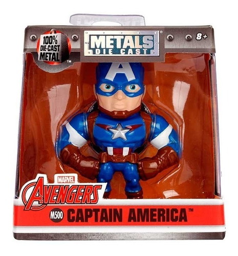 Imagem 2 de 6 de Metalfigs Capitão América - 6cm - Metals Die Cast-marvel