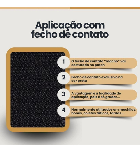 Patch Bordado Fecho De Contato - Apoio Tático
