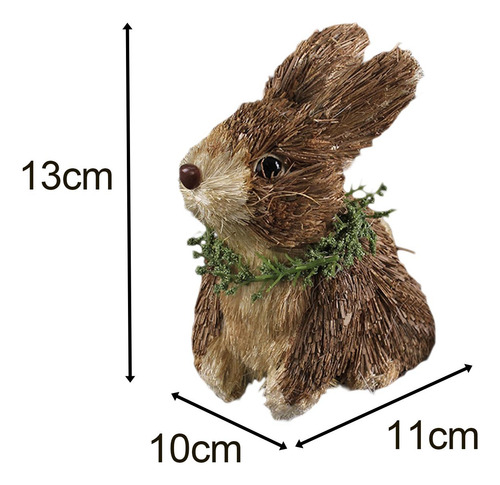 Estatua De Conejo De Paja, Figura Creativa De De Pascua Para