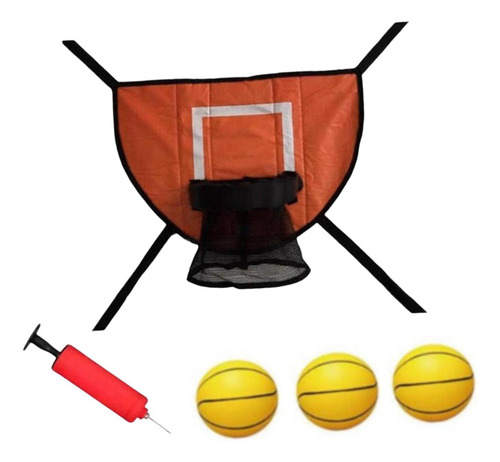 Juego De Aro De Baloncesto Con Baloncesto Amarillo